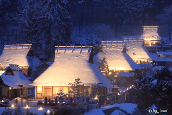 <京都>美山かやぶきの里ライトアップ「冬灯廊」と嵐山散策1